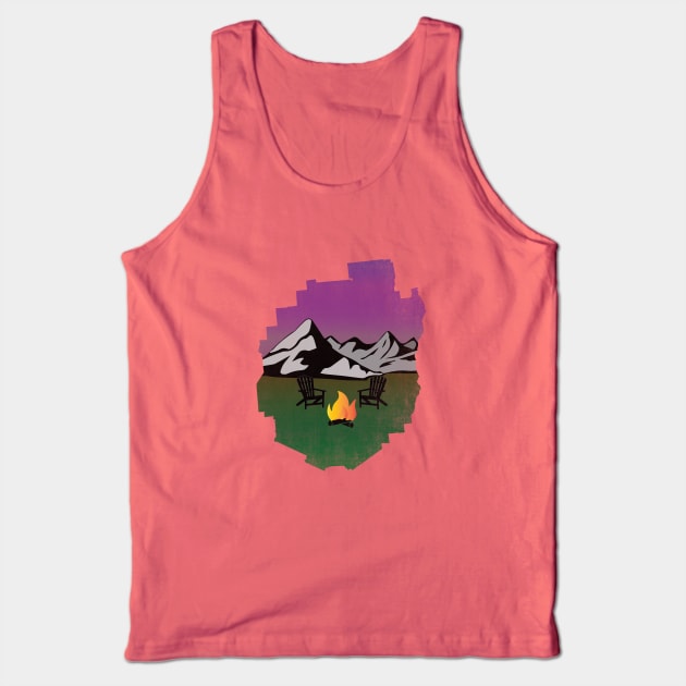 Adirondack Chairs & Fire Tank Top by Designs by Dro